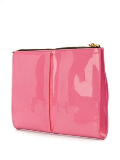 Shop Marni Glossy Effect Clutch Bag In 00c60 Pink