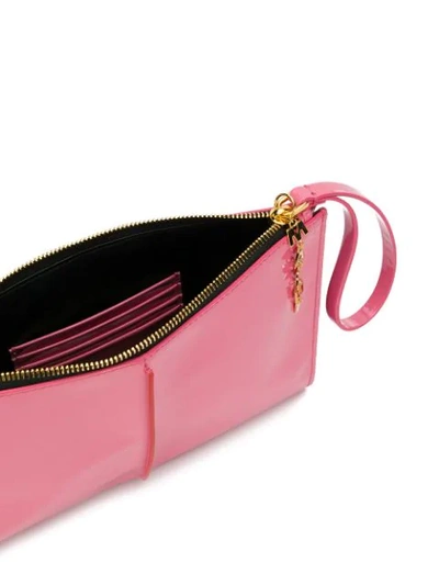 Shop Marni Glossy Effect Clutch Bag In 00c60 Pink