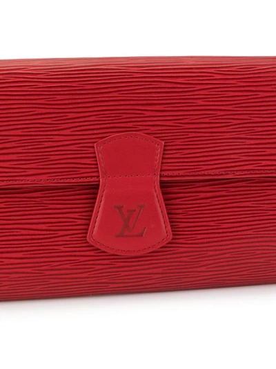 Pre-owned Louis Vuitton 1992  Jewellery Roll Pouch In Red