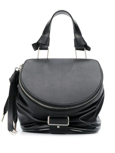 Shop Bally Round-shaped Shoulder Bag In Black