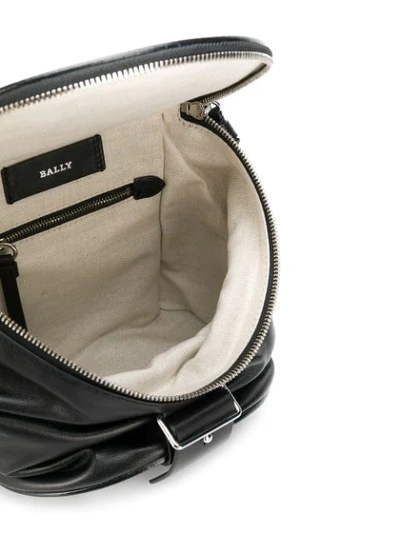 Shop Bally Round-shaped Shoulder Bag In Black