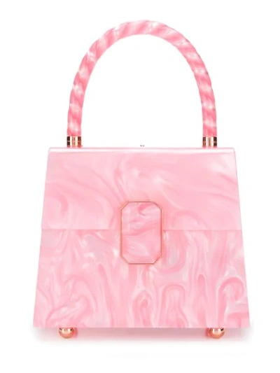 Shop Sophia Webster Patti Marbled Tote Bag In Pink