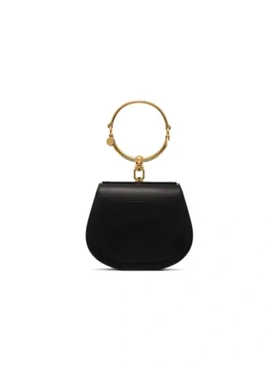 Shop Chloé Black Nile Small Quilted Leather Shoulder Bag In 001 - Black