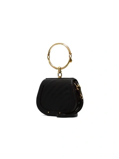 Shop Chloé Black Nile Small Quilted Leather Shoulder Bag In 001 - Black