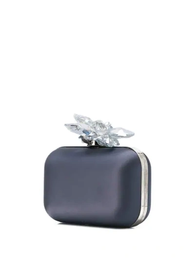 Shop Jimmy Choo Cloud Satin Clutch Bag In Purple