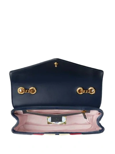 Shop Gucci Medium Rajah Shoulder Bag In Blue