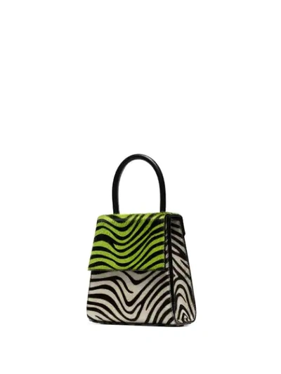 Shop Rixo London Trapeze Zebra Print Tote In Multicolour