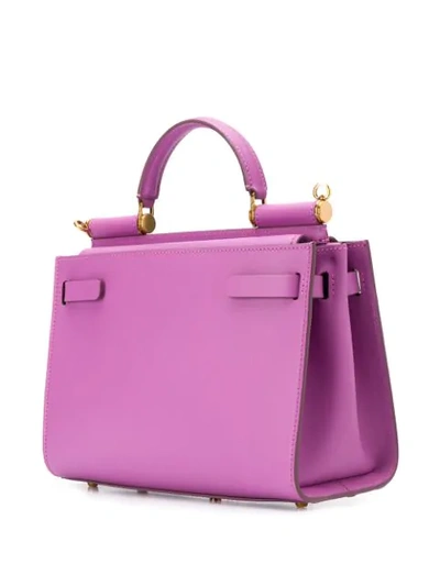 Shop Dolce & Gabbana Small Sicily 62 Tote Bag In Purple