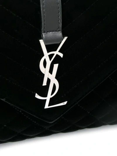 Shop Saint Laurent Padded Cross Body Bag In Black