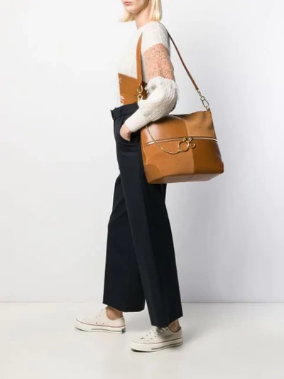 Shop See By Chloé Emy Patchwork Tote Bag In 242 Caramello