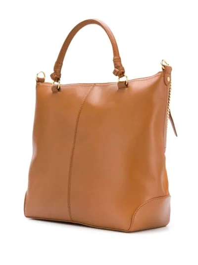Shop See By Chloé Emy Patchwork Tote Bag In 242 Caramello