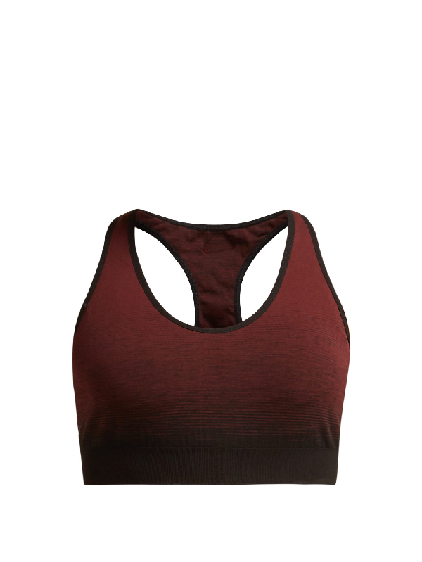 dark red sports bra