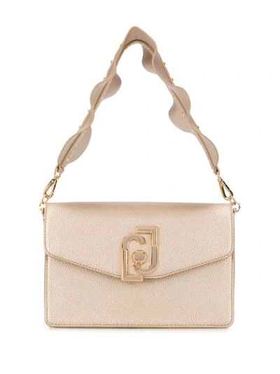 Shop Liu •jo Textured Cross Body Bag In Gold