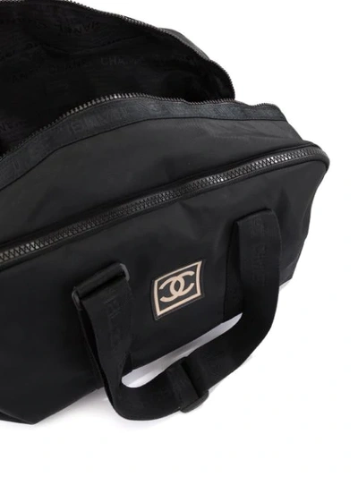 Pre-owned Chanel Sports Line Cc Travel Bag In Black