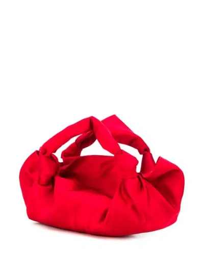 Shop The Row Twisted Silk Mini Tote In Red