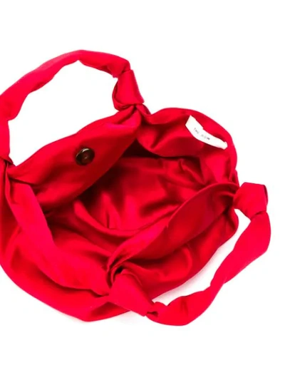 Shop The Row Twisted Silk Mini Tote In Red