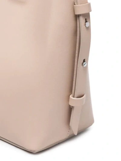 Shop Aesther Ekme Demi Lune Leather Bucket Bag In Neutrals