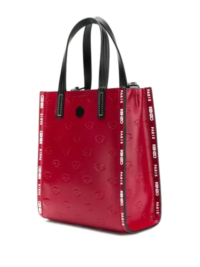 Shop Kenzo Blink Multi-eye Small Tote In Red