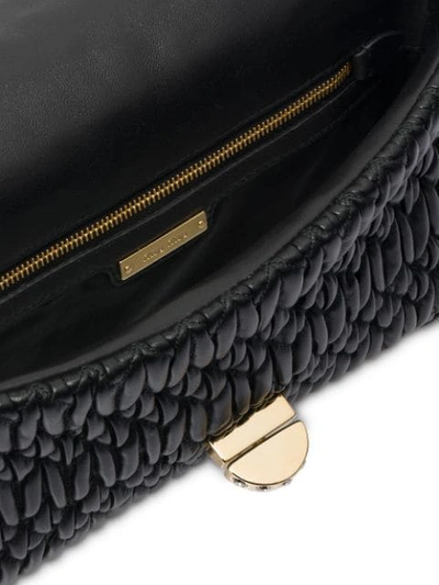 Shop Miu Miu Cloquet Crystal-embellished Shoulder Bag - Black