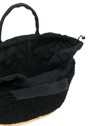 Shop Muun Bonnie Woven Bucket Bag In Black