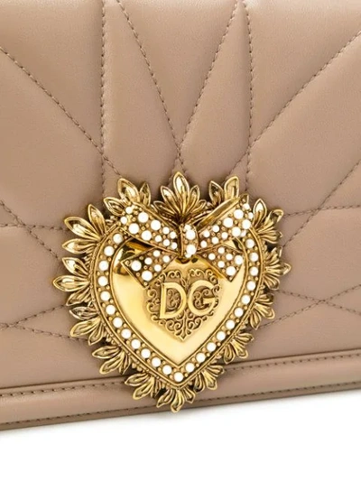 Shop Dolce & Gabbana Devotion Shoulder Bag In 87148 Turtledove