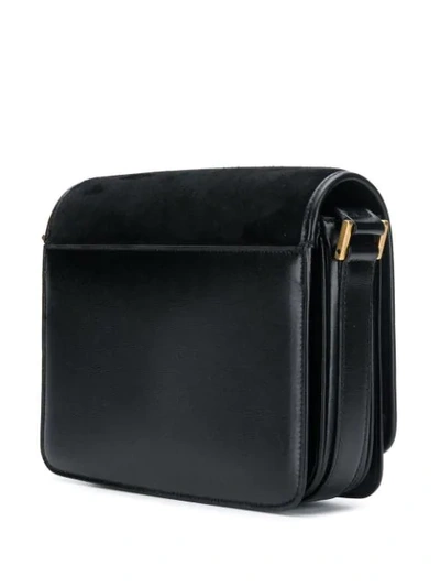 Shop Saint Laurent Besace Medium Shoulder Bag In Black