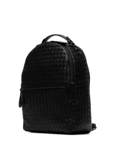 Shop Bottega Veneta Woven Backpack - Black
