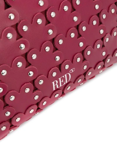 Shop Red Valentino Red(v) Flower Puzzle Shoulder Bag In R86 Dark Red
