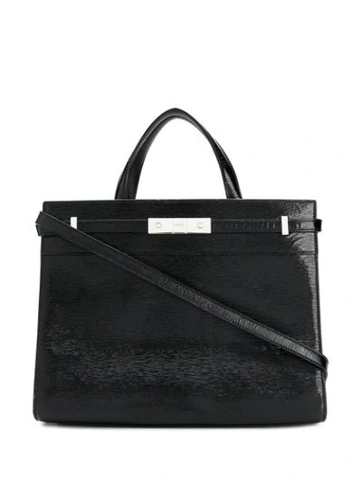 Shop Saint Laurent Manhattan Tote Bag In Black