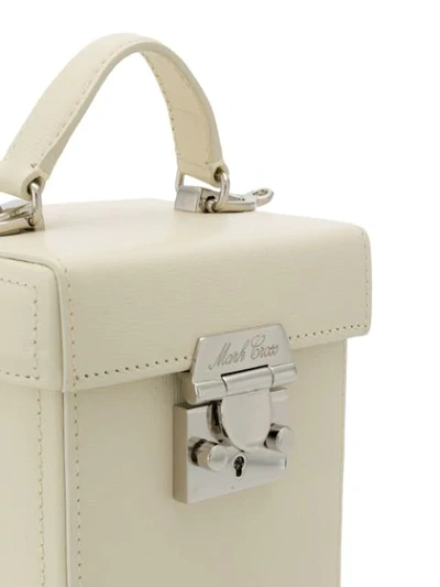 Shop Mark Cross Flip-lock Box Cross Body Bag In White