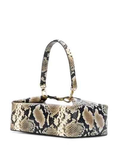 Shop Rejina Pyo Olivia Snake Box Bag In Neutrals