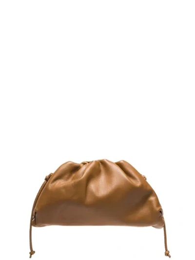 Shop Bottega Veneta 'the Pouch' Clutch - Braun In Brown