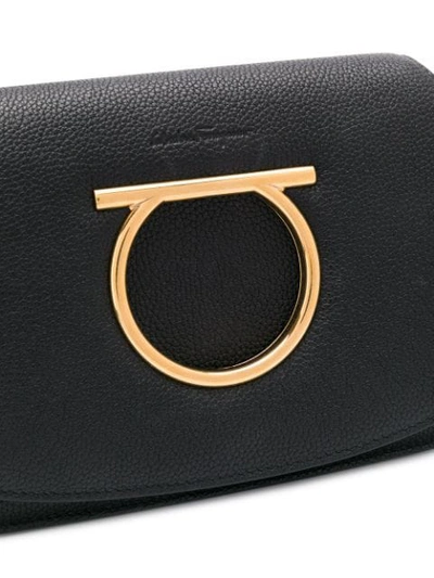 Shop Ferragamo Salvatore  Gancini Handbag - Black