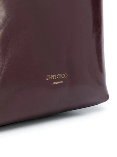 Shop Jimmy Choo Madeline Bucket Bag In Red