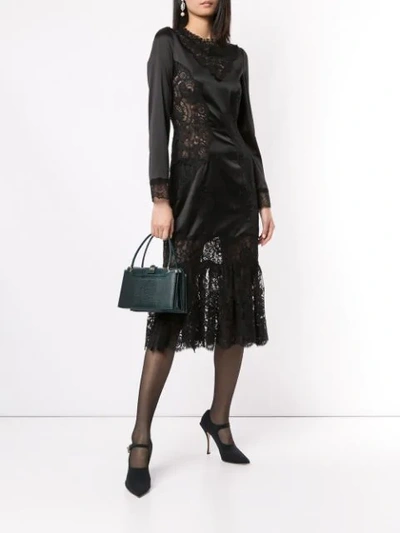 Shop Dolce & Gabbana Ingrid Embossed Tote Bag In Green