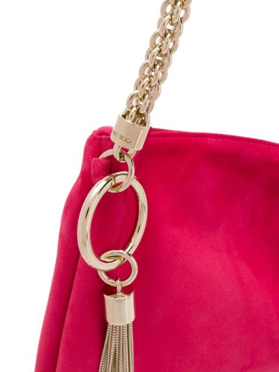 Shop Jimmy Choo Callie Velvet Bag In Pink