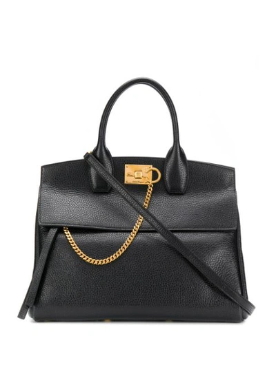 Shop Ferragamo Strukturierte Handtasche In Black