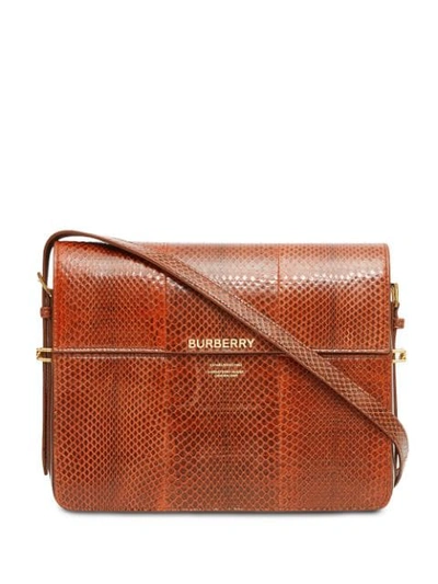 Burberry Large Snakeskin Grace Bag In Orange | ModeSens