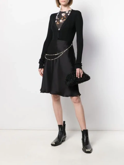 Shop Bottega Veneta Leather Loops Clutch In Black