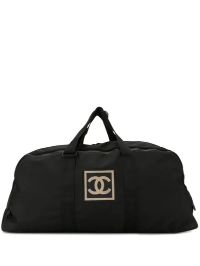 Pre-owned Chanel Sport Line Holdall In Black