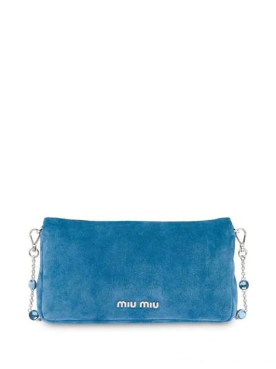 Shop Miu Miu Miu Crystal Bag - Blue
