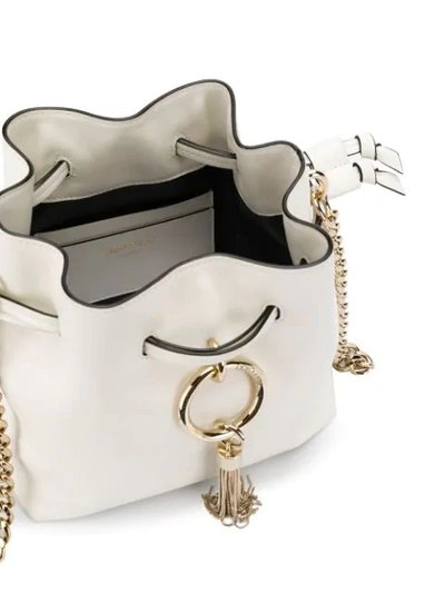 Shop Jimmy Choo Callie Bucket Bag In White