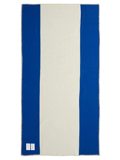 Calvin Klein 205w39nyc X Pendleton Striped Wool-blend Blanket In Blue  Stripe | ModeSens