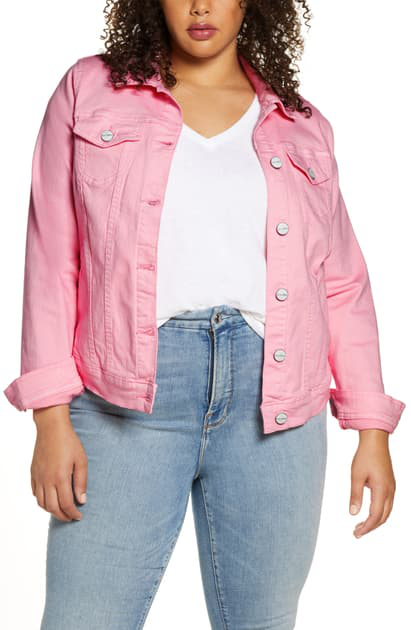 soft pink denim jacket