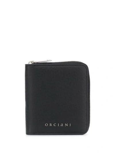 Shop Orciani Textured Compact Wallet In Black