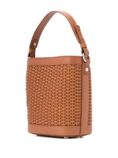 Shop Loro Piana Woven Bucket Bag In Brown