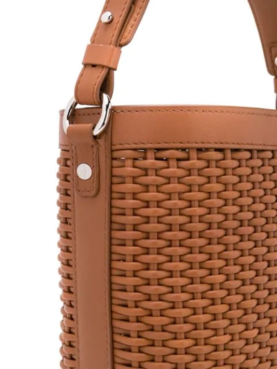 Shop Loro Piana Woven Bucket Bag In Brown