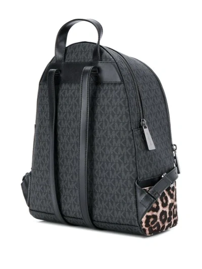 Shop Michael Michael Kors Rhea Logo Backpack In Black