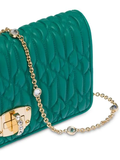 Shop Miu Miu Quilted Mini Bag In Green