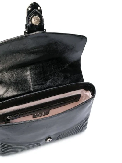 Shop Twinset Buckle-detail Cross Body Bag In Black